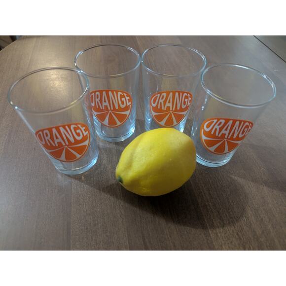 Set of 4 VINTAGE 1970s ARC International Luminaric Conique Juice Glasses 7oz - Picture 1 of 5